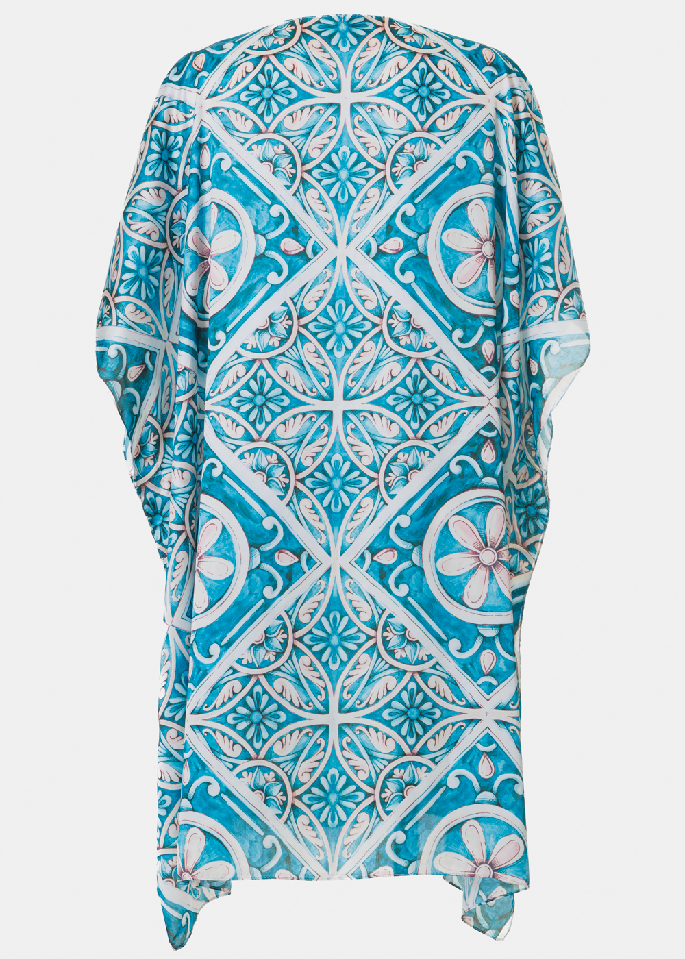 Butterfly Satin Dress w/ Tiles Pattern
